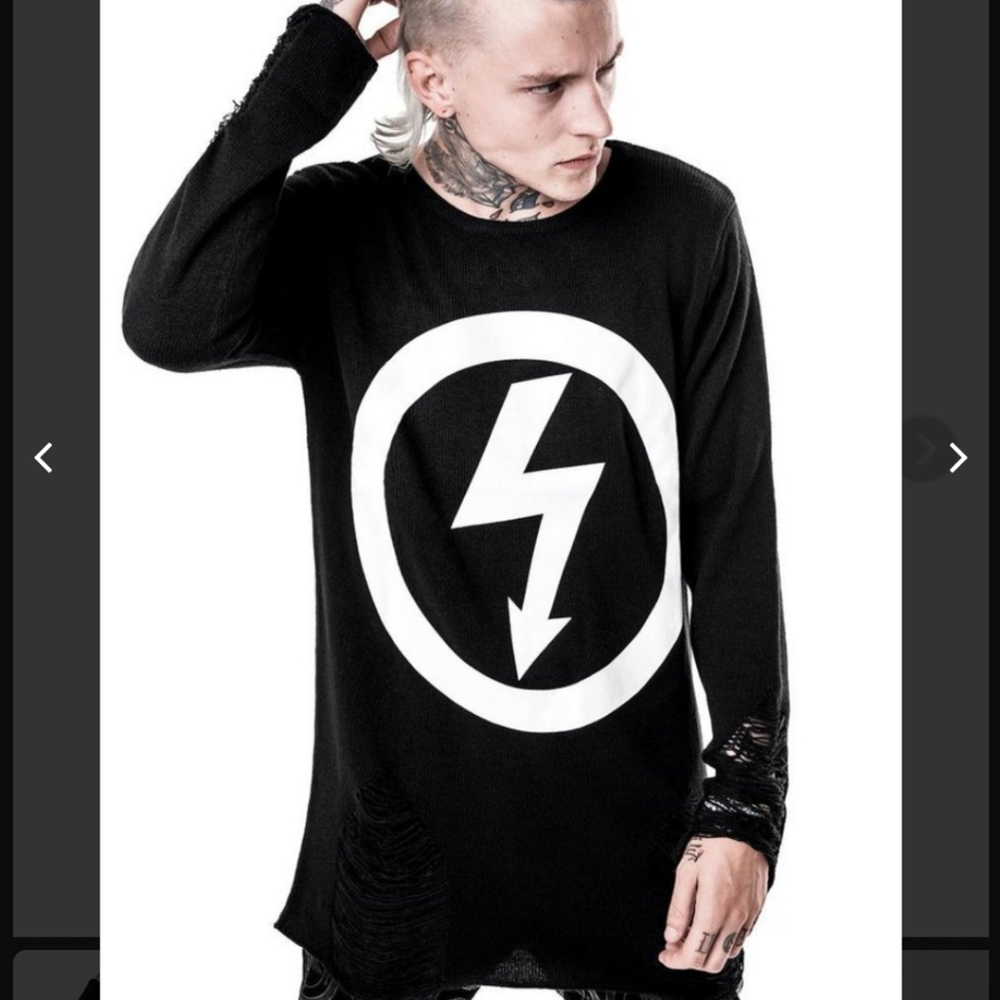 SOLD -- EUC Killstar X Marilyn Manson Knit Sweater Unisex Size S